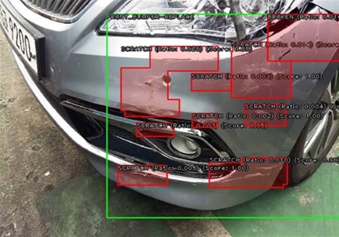 The key function of the system will be to estimate repair costs by analyzing pictures of accident scenes. (image: Korea Insurance Development Institute)