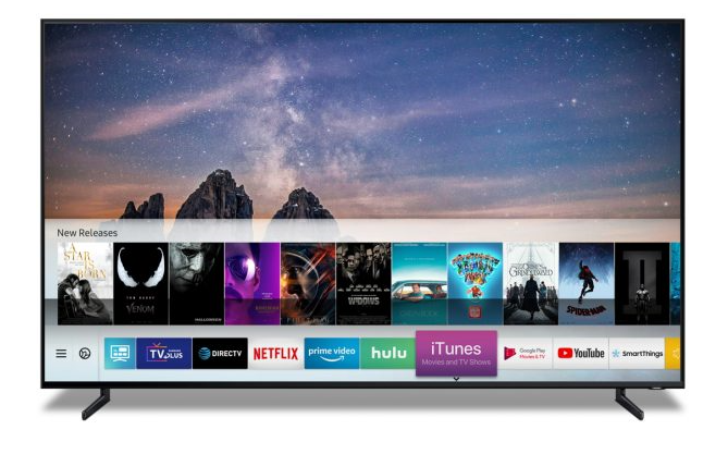 Thanks to the new joint initiative, customers buying the upcoming models of Samsung Smart TVs or already released models that have received the new software update will be capable of watching television using iTunes or AirPlay 2 within the first half of this year. (Image courtesy of Samsung Elecs) 