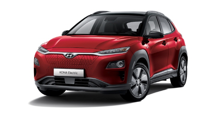 This image provided by Hyundai Motor Group shows the Kona Electric.