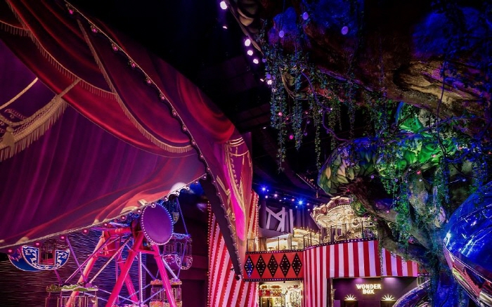WONDERBOX, based on the theme of a night-time fair, will officially open on Sunday to accommodate family-oriented customers. (image: Paradise City)