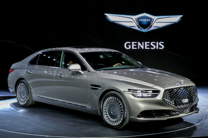 The Genesis G90 full-size luxury sedan. (image: Hyundai Motor Co.)