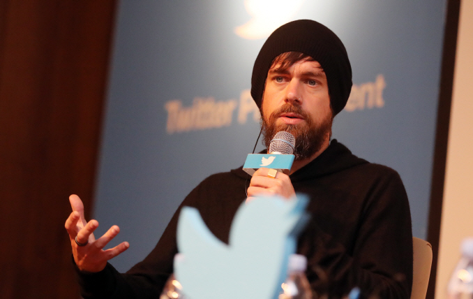 Jack Dorsey, co-founder and chief executive of Twitter, speaks during an event at a Seoul hotel on March 22, 2019, to celebrate the platform's 13th anniversary. (Yonhap)