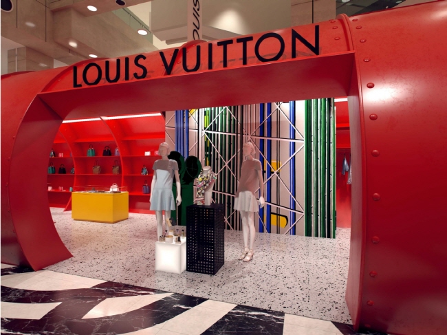 Louis Vuitton Korea's first Asian pop-up space at a Shinsegae Department Store outlet in southern Seoul entirely devoted to handbags. (image: Louis Vuitton Korea)