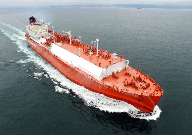 A liquefied natural gas (LNG) carriers built by Hyundai Heavy Industries. (image: Hyundai Heavy Industries Group)