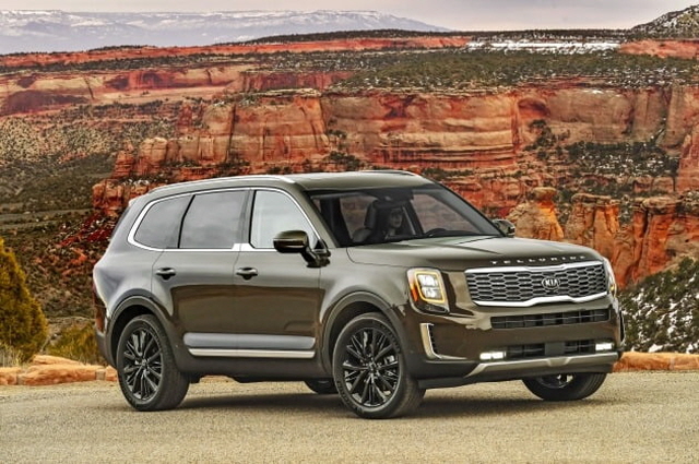This file photo provided by Kia Corp. shows the Telluride SUV. The Telluride, sold only in North American markets, is produced in Kia's U.S. plant.