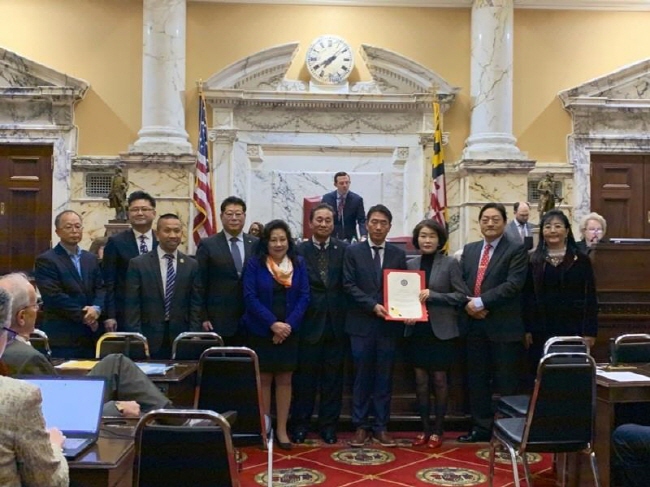Maryland Senate Adopts Resolution Honoring Korean Independence Fighter