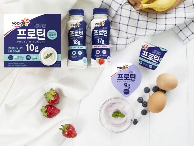 This photo provided by Binggrae Co. shows the company’s high-protein yogurt.