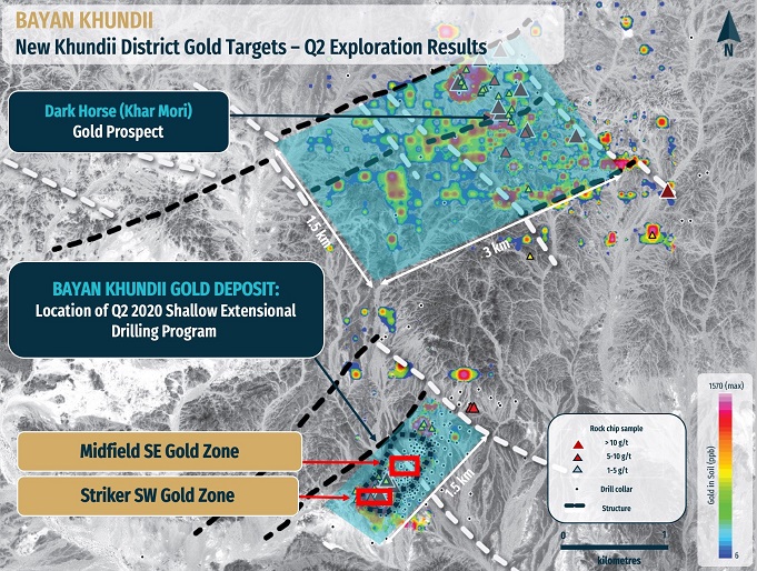 Erdene Intersects 5.5 Metres of 126 g/t Gold Including 1 Metre of 582 g/t Gold at New Bayan Khundii Zone And 15 Metres of 26 g/t Gold Including 1 Metre of 338 g/t Gold