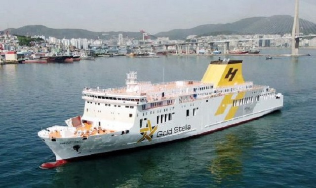 This photo, provided by Daesun Shipbuilding Engineering Co., shows a coastal passenger ship named "Gold Stella," built by the shipbuilder.