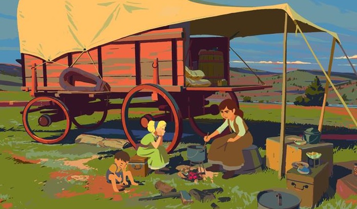 This image provided by the Bucheon International Animation Festival shows a scene from "Calamity, a Childhood of Martha Jane Cannary." 