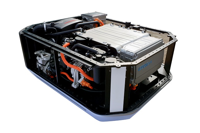This file photo provided by Hyundai Motor shows a hydrogen fuel cell system.