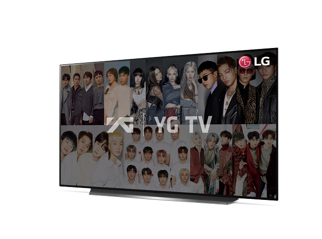 This photo provided by LG Electronics Inc. shows the company's OLED TV showing the YG TV channel of its streaming service.