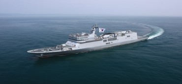 S. Korea’s 1st Military Training Vessel Delivered to Navy