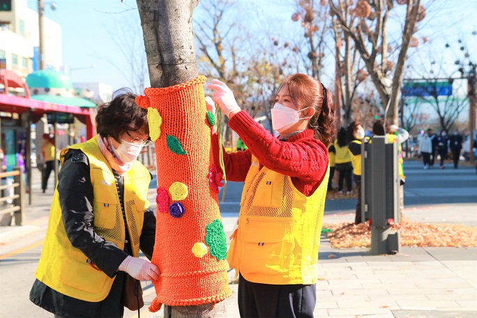 Jeonju Trees Get Warm Clothes for the Winter