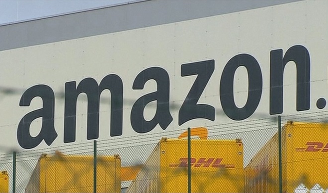 Amazon.com, Inc.'s logo is shown in this undated file photo provided by Yonhap News TV. 