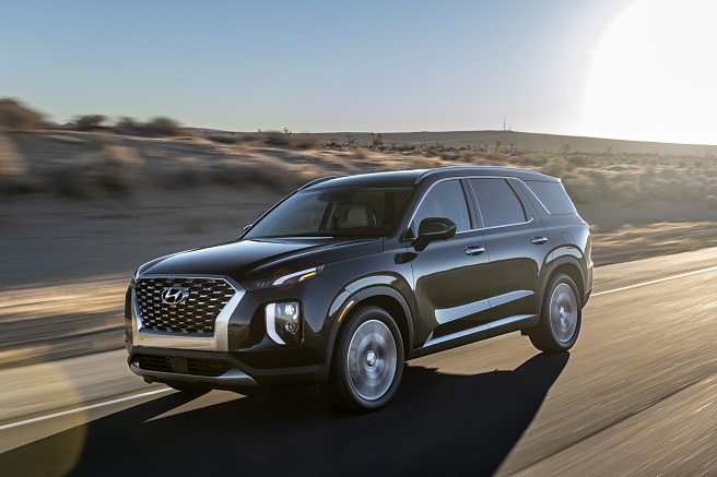 Hyundai Motor Co.'s Palisade SUV is seen in this photo provided by the Korean automaker's U.S. branch on Aug. 6, 2020.