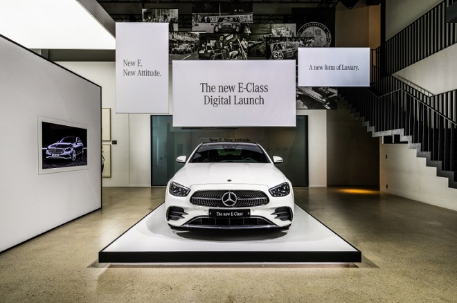 This file photo taken Oct. 13, 2020, and provided by Mercedes-Benz Korea shows the upgraded E-Class sedan. 
