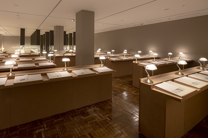 This photo, provided by the National Museum of Modern and Contemporary Art, shows an exhibition space for its upcoming exhibition "Encounters Between Korean Art and Literature in the Modern Age." 