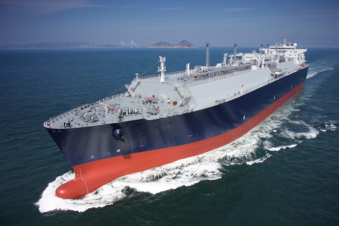 This file photo, provided by Samsung Heavy Industries Co. on Dec. 21, 2020 shows a liquefied natural gas carrier built by the shipbuilder.