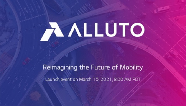 This image provided by LG Electronics Inc. on March 12, 2021, shows the corporate logo of Alluto, a joint venture launched by LG and Luxoft.
