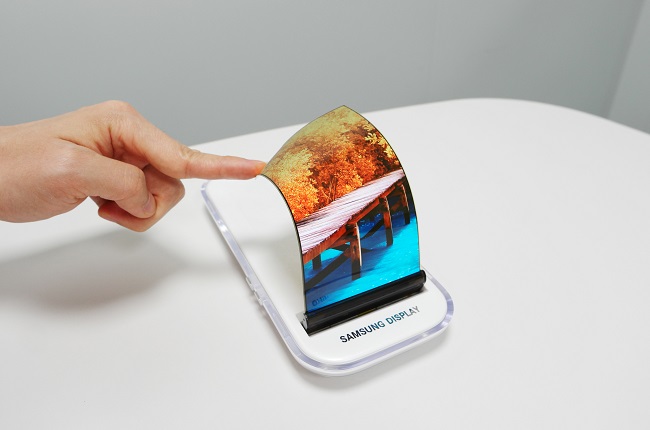 This undated photo provided by Samsung Display Co. shows the company's flexible OLED display. 