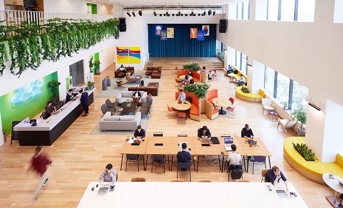 This file photo provided by WeWork Korea shows its coworking location in Yeouido, Seoul.
