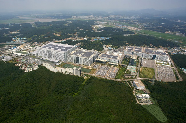 This photo provided by LG Display Co. shows the company's plant in Paju, north of Seoul.
