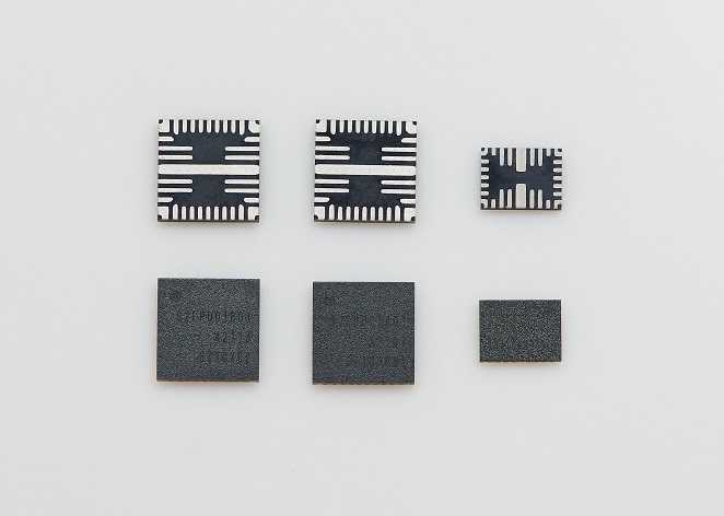 This photo provided by Samsung Electronics Co. on May 18, 2021, shows the company's new power management integrated circuits for DDR5 DRAM modules.