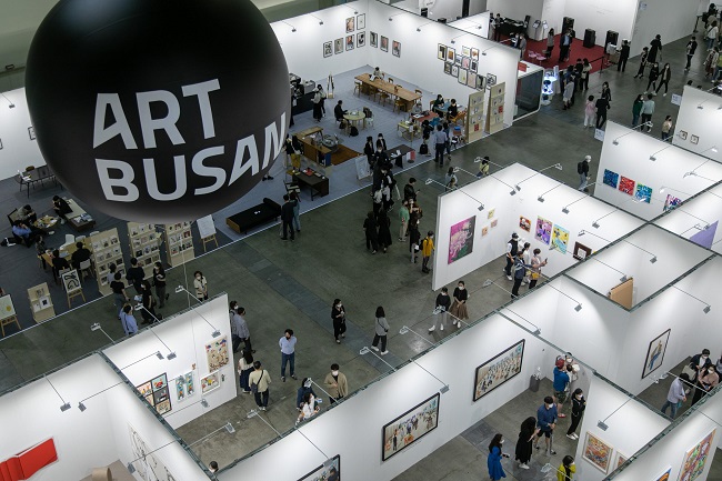 This undated photo, provided by Art Busan, shows the annual art fair taking place at the Busan Exhibition and Convention Center in the southeastern port city of Busan.