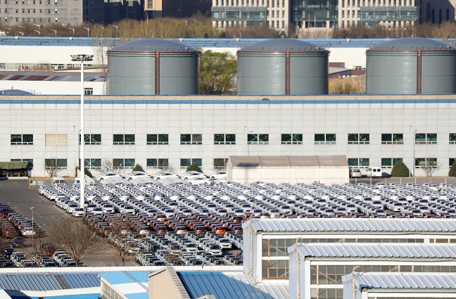 This undated file photo shows Hyundai's No. 1 Beijing plant. (Yonhap)