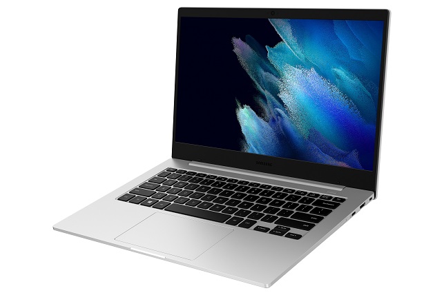 This photo provided by Samsung Electronics Co. on June 3, 2021, shows the company's latest Galaxy Book Go laptop.