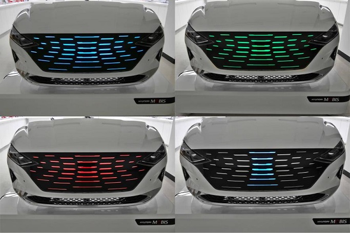 This photo, provided by Hyundai Mobis Co. on June 17, 2021, shows an LED grill that the auto parts maker has developed.