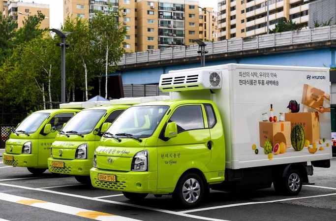 Hyundai Motor Begins Food Delivery with Porter Electric Trucks