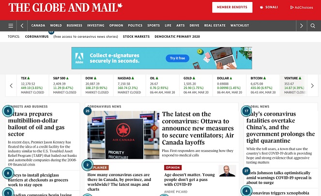 The Globe and Mail’s Sophi.io Wins WAN-IFRA’s North American Digital Media Award