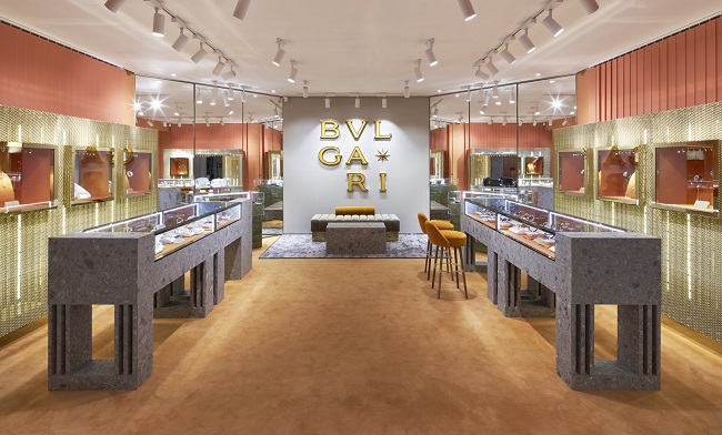This photo, provided by Galleria Department Store, shows Bvlgari store for men in Galleria's Luxury Hall. 
