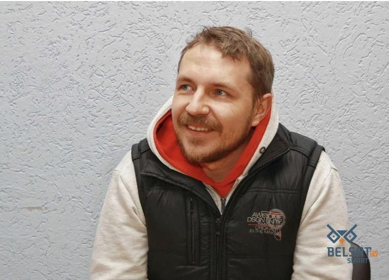 This photo provided by the Korea Video Journalist Association shows Belarus journalist Mikhail Arshynski. 