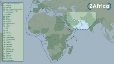 2Africa Extended to the Arabian Gulf, Pakistan and India