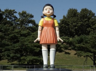 ‘Squid Game’s Giant Doll Appearance at Olympic Park
