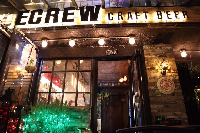 This photo provided by Ale Crew shows its craft beer-making pub and restaurant in Mapo, western Seoul.