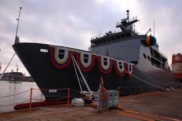 S. Korea Launches Advanced Submarine Rescue Ship