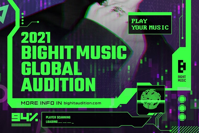 This image provided by Big Hit Music shows a poster for the K-pop agency's global audition for this year.