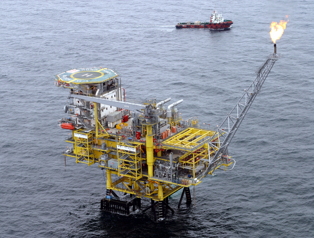 This photo provided by the Korea National Oil Corp. shows the Donghae-1 gas field.