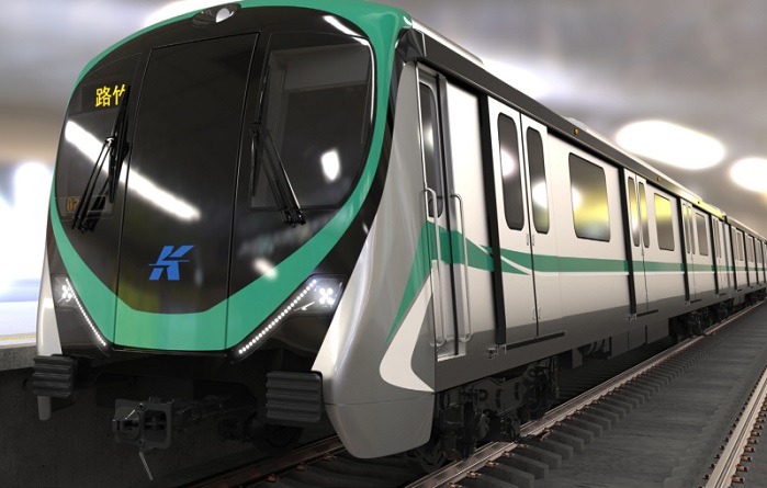 This graphic image provided by Hyundai Rotem shows the electric multiple units to be built in Taiwan.