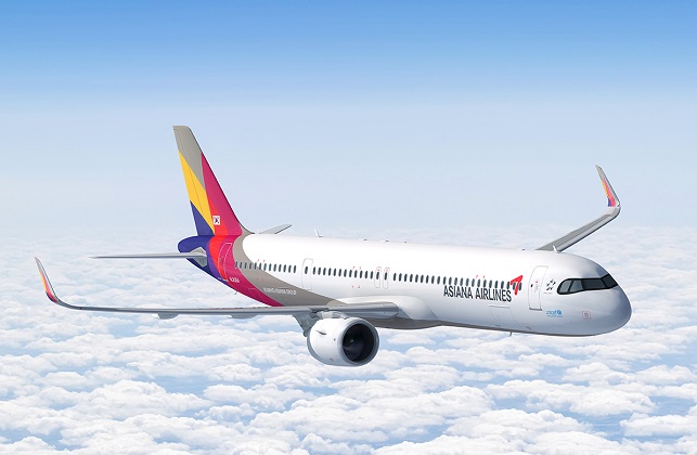 This image provided by Asiana Airlines shows the company's A321NEO passenger jet.