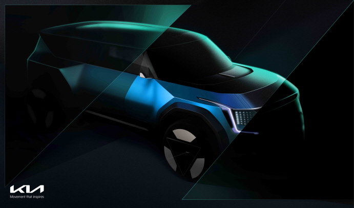 This graphic image provided by Kia Corp. shows the all-electric EV9 concept.