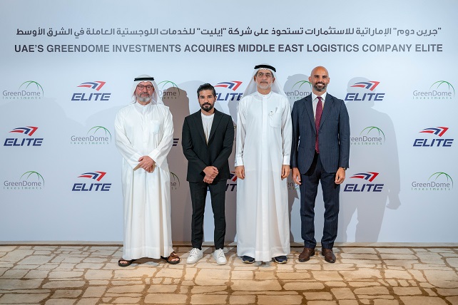 Saadi Al Rais, GDI Chairman; Roney Malhotra, Chairman of Prama Holdings; Mohammed Sharaf, GDI CEO, Hisham Albahar, Incoming Elite CEO