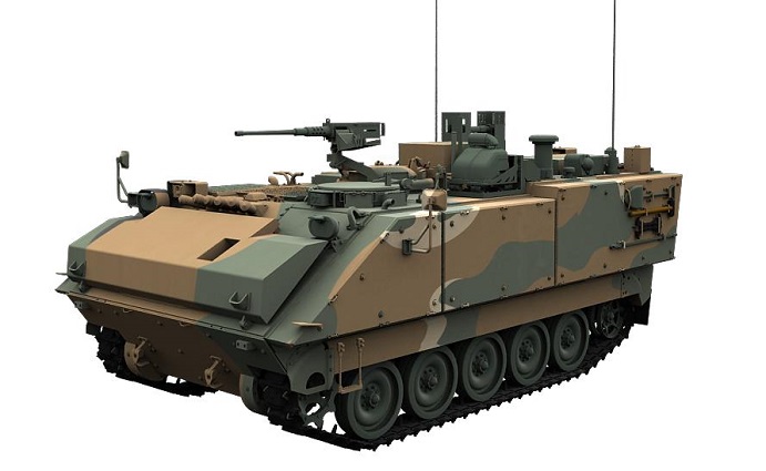 This photo released by the Defense Acquisition Program Administration (DAPA) on Dec. 22, 2021, shows the new type of armored CBRN reconnaissance vehicle, which recycled parts from existing military assets.
