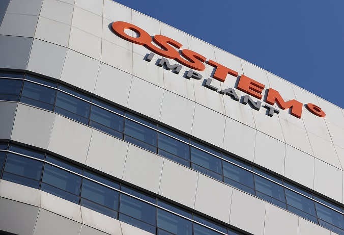This photo taken Jan. 4, 2022, shows Osstem Implant Co.'s headquarters in western Seoul. (Yonhap)