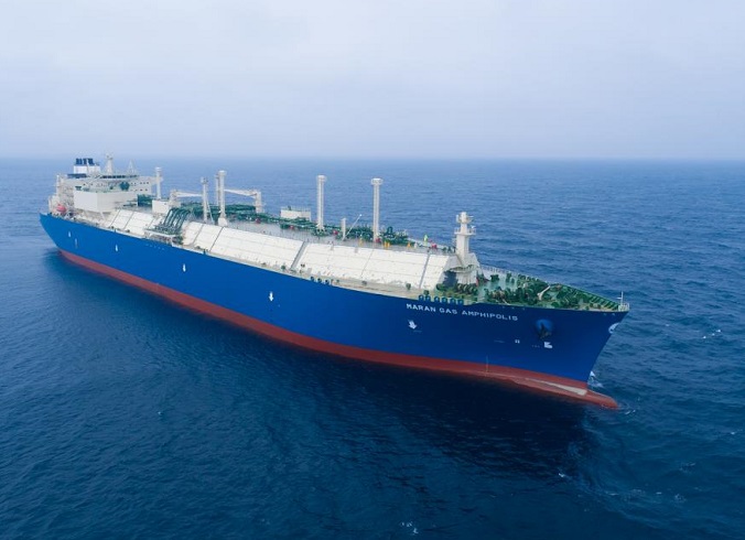 This file photo provided by Hyundai Heavy Industries Group shows an LNG carrier.