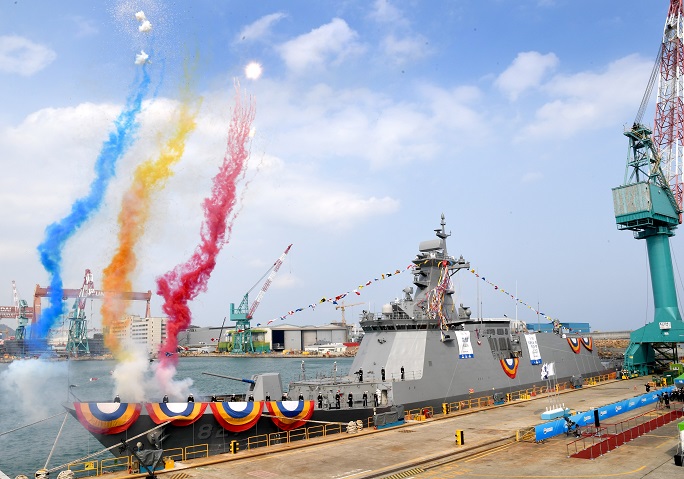 S. Korea Launches New Frigate with Enhanced Anti-sub Capabilities